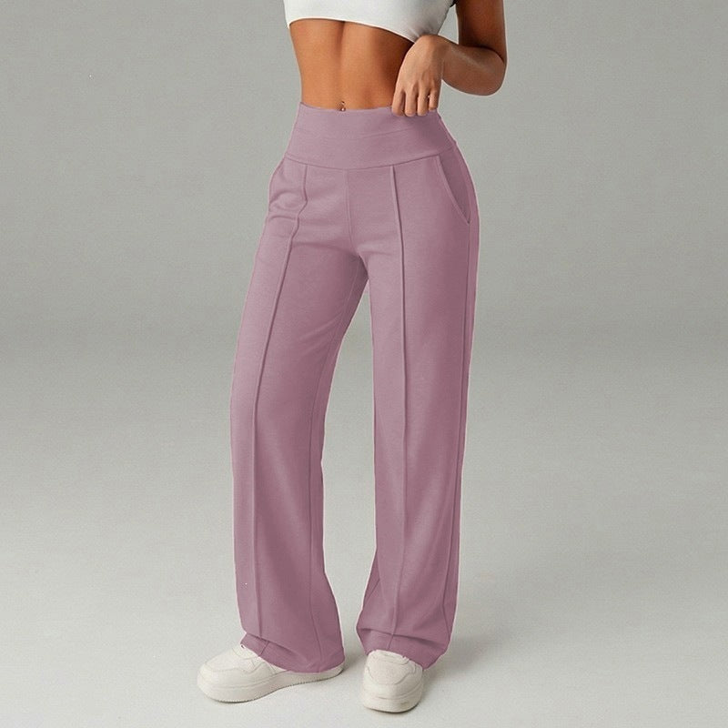 High-waisted casual pants