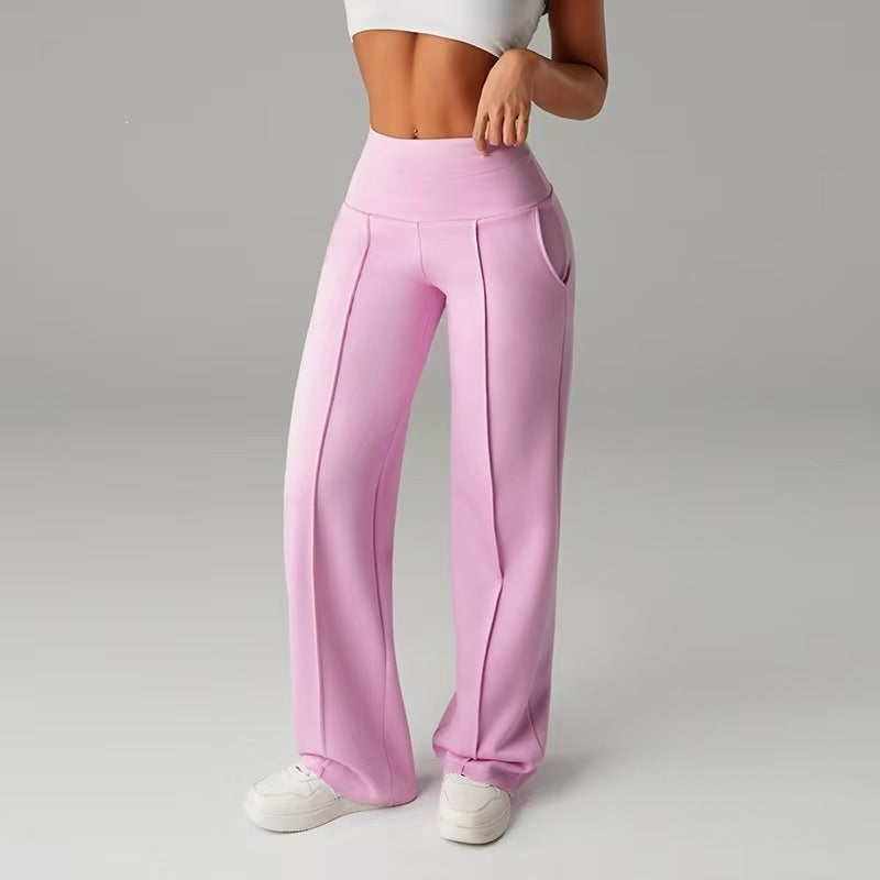 High-waisted casual pants