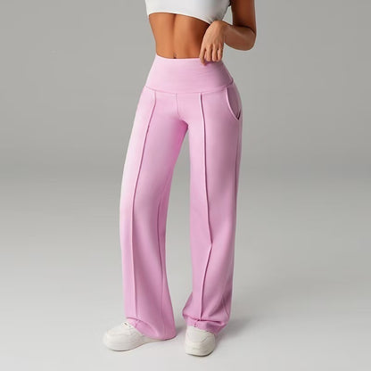 High-waisted casual pants