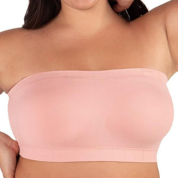 Wireless Seamless Bandeau Bra with Detachable Straps
