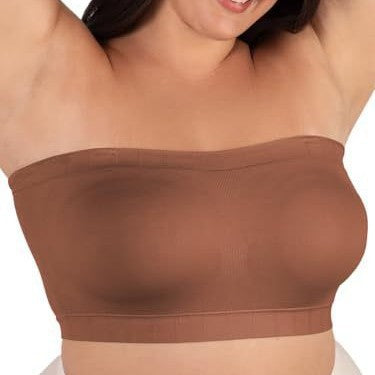 Wireless Seamless Bandeau Bra with Detachable Straps