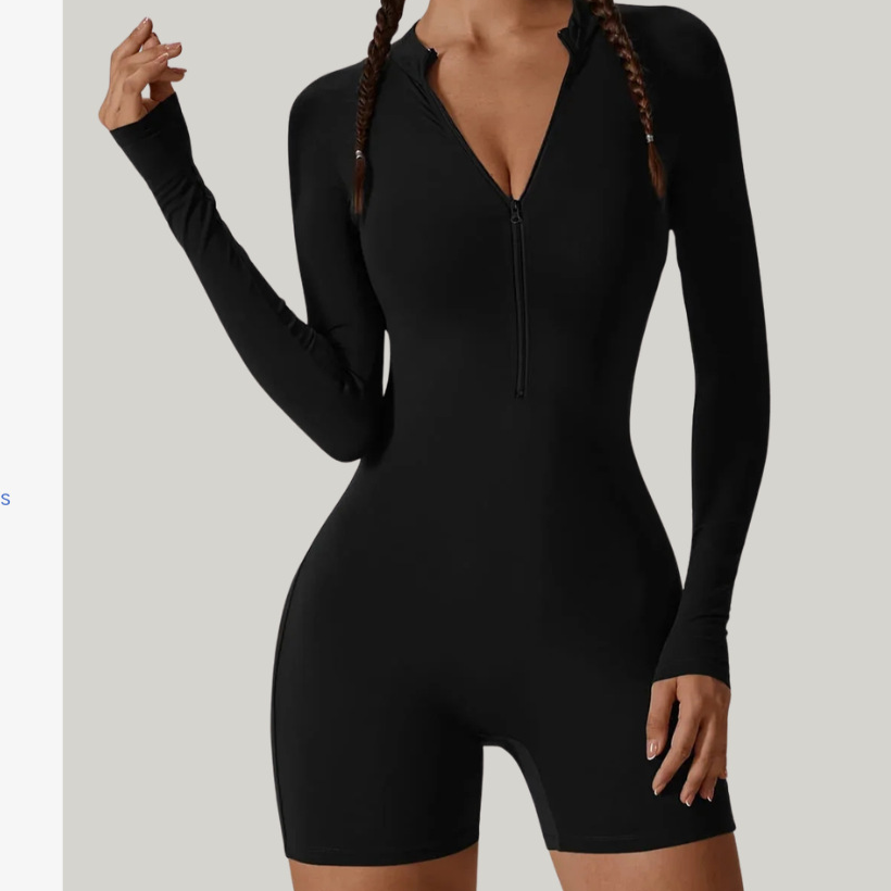 Zip-Up Long Sleeve Sport Jumpsuit