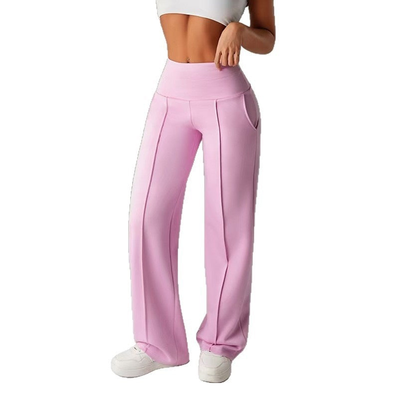 High-waisted casual pants