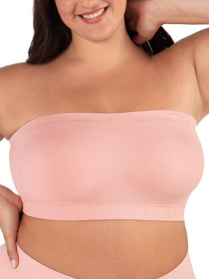 Wireless Seamless Bandeau Bra with Detachable Straps