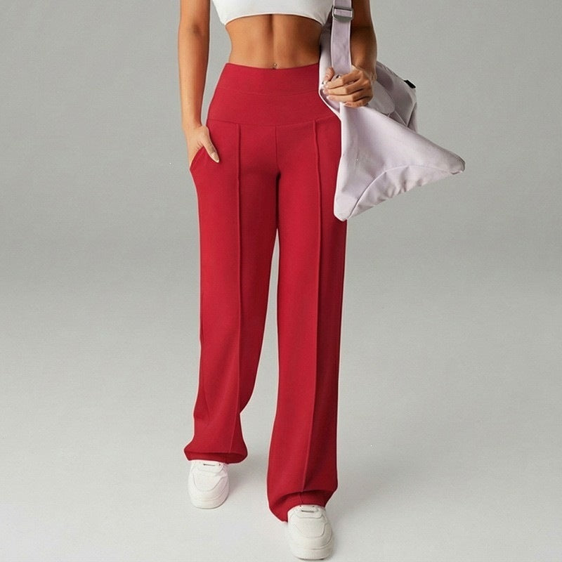 High-waisted casual pants