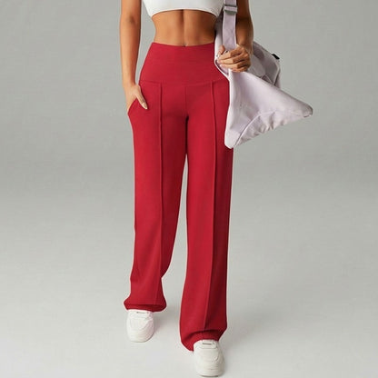 High-waisted casual pants