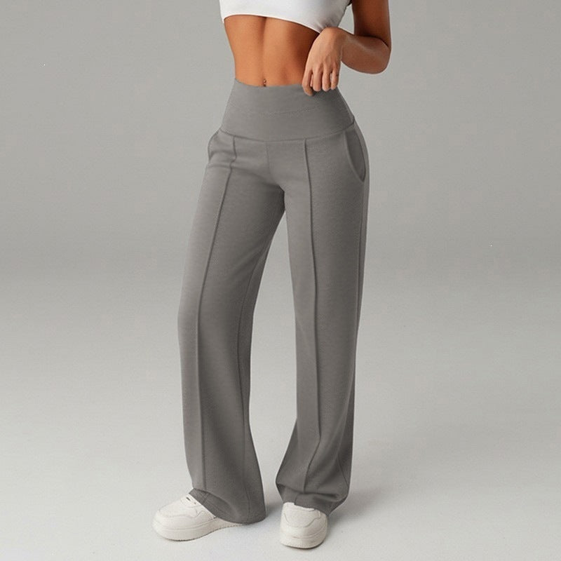 High-waisted casual pants