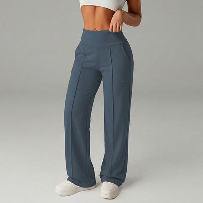 High-waisted casual pants