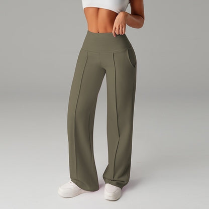 High-waisted casual pants