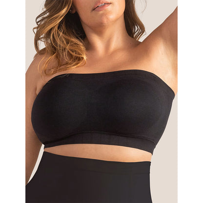 Wireless Seamless Bandeau Bra with Detachable Straps