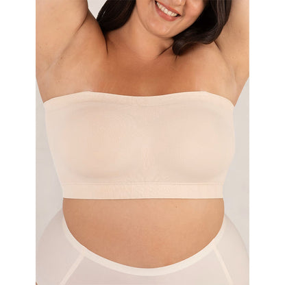 Wireless Seamless Bandeau Bra with Detachable Straps