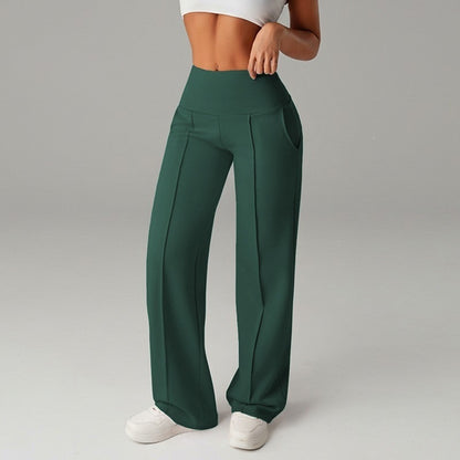 High-waisted casual pants
