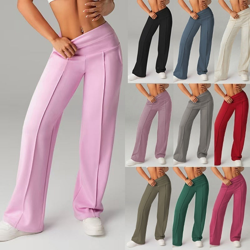 High-waisted casual pants