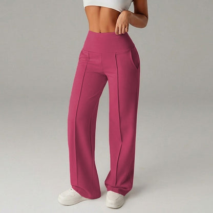 High-waisted casual pants