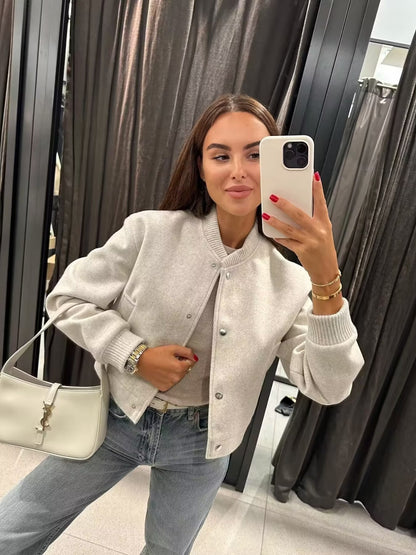 Long Sleeve Bomber Jacket
