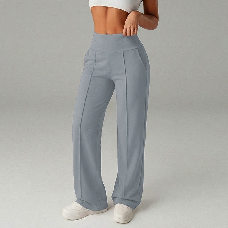 High-waisted casual pants