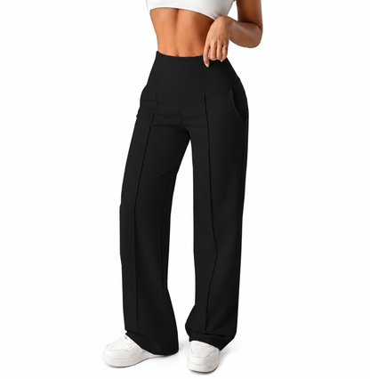High-waisted casual pants